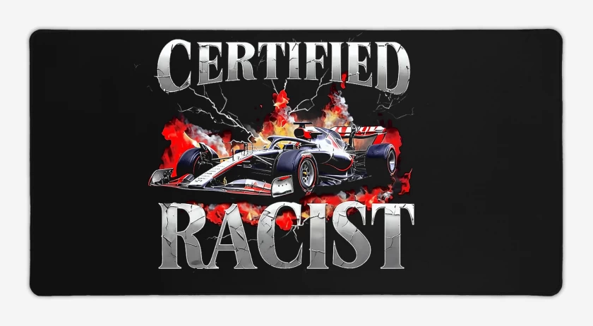 Mouse pad Gamer Negro de Certified Racist