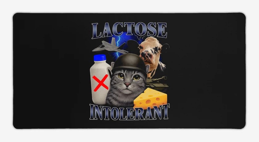 Mouse pad Gamer Intolerante a la Lactosa