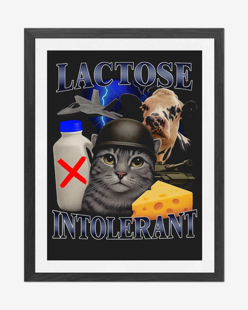 Cuadro decorativo Intolerante a la Lactosa
