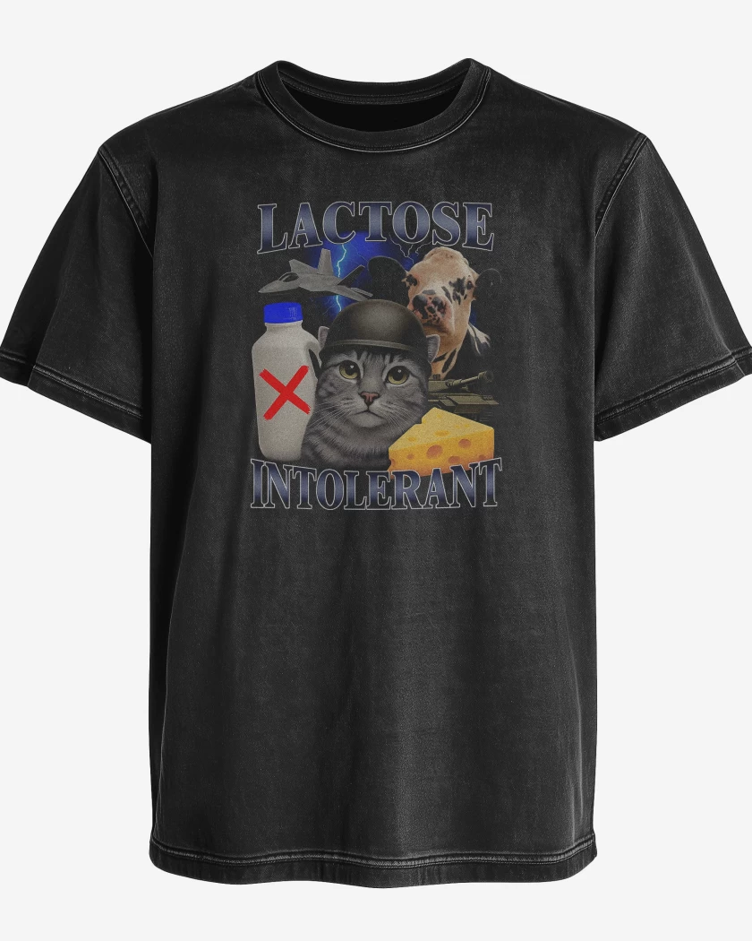 Polera desgastada Intolerante a la Lactosa