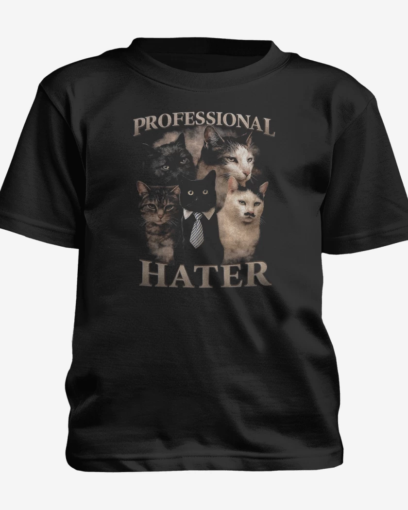 Polera de niño Negro de Hater Profesional