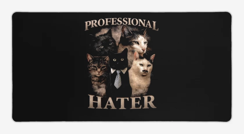 Mouse pad Gamer Negro de Hater Profesional