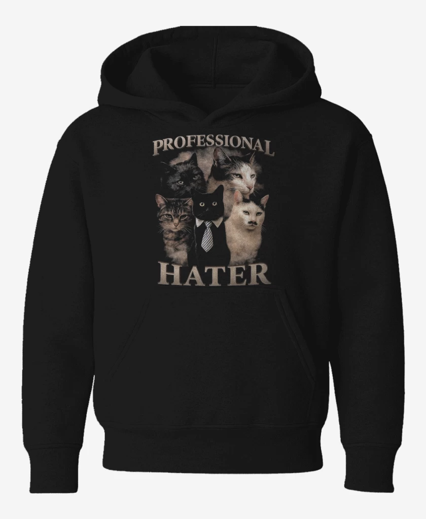 Poleron de niño Negro de Hater Profesional