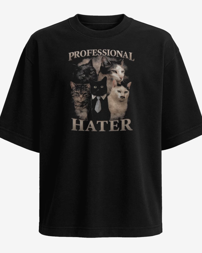 Polera Oversize Negro de Hater Profesional