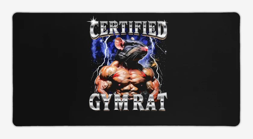 Mouse pad Gamer Negro de GYM RAT