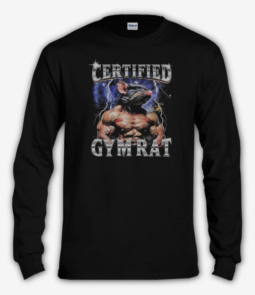 Polera manga larga Negro de GYM RAT