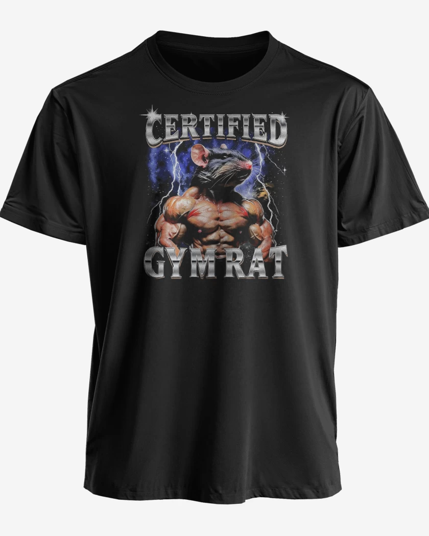 Polera premium Negro de GYM RAT