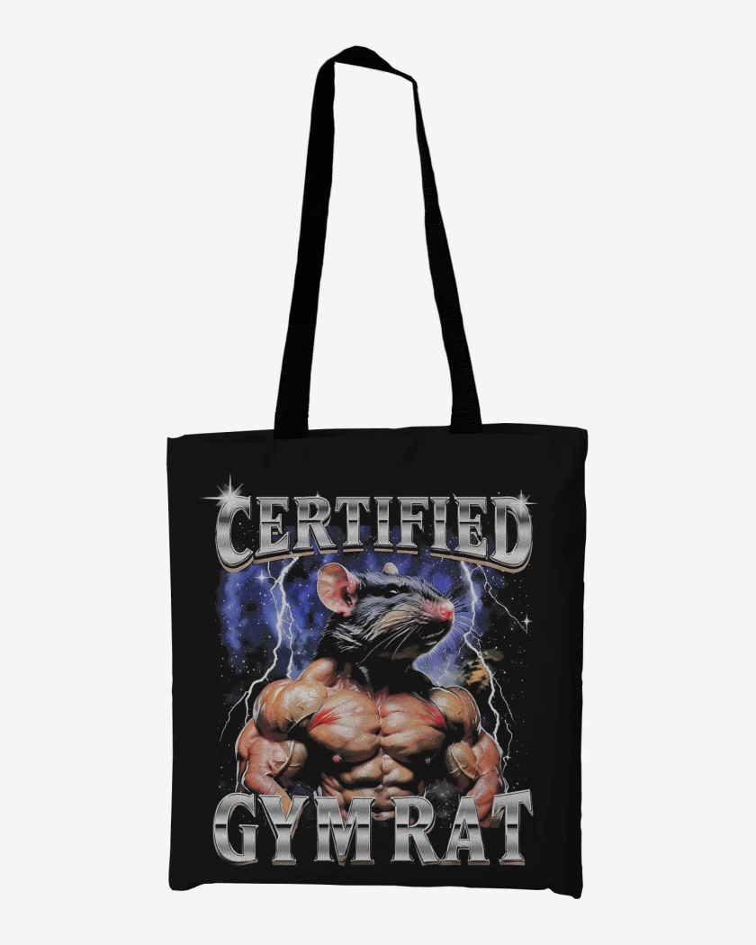 Totebag Negro de GYM RAT