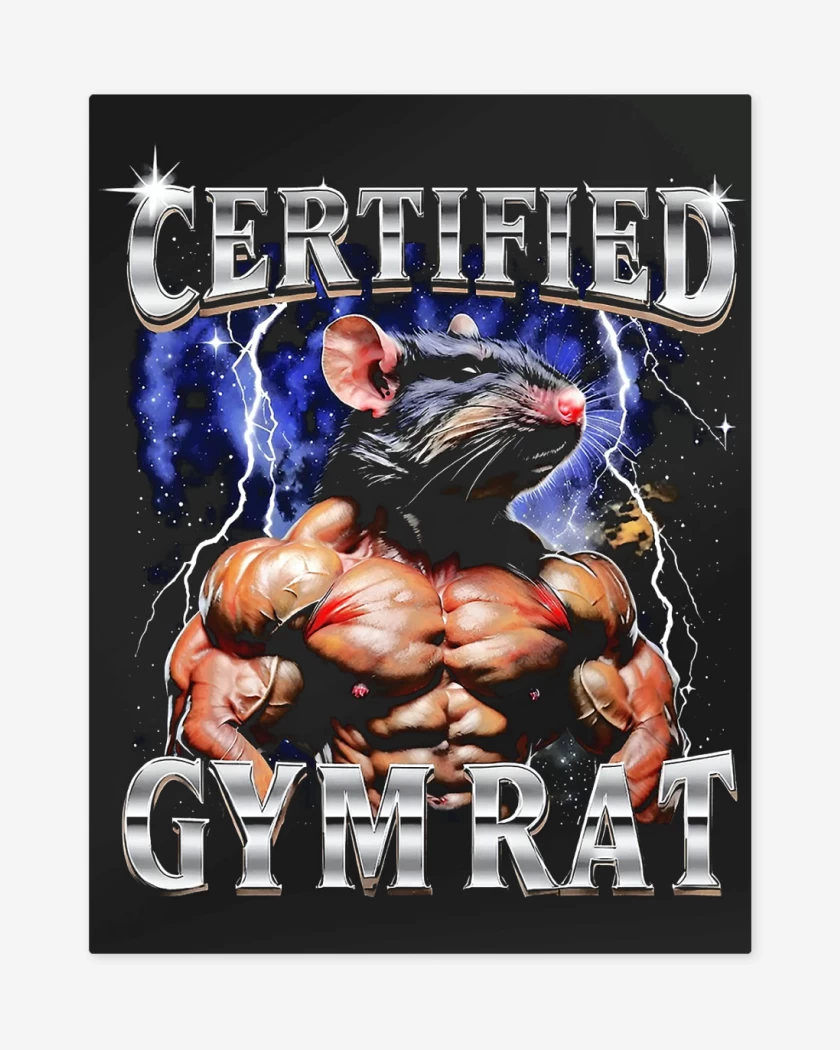 Print metalico Negro de GYM RAT