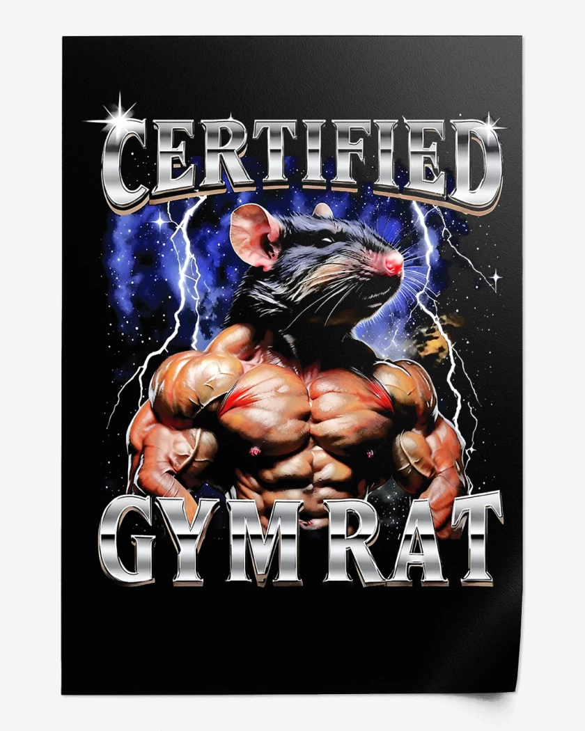Print Negro de GYM RAT