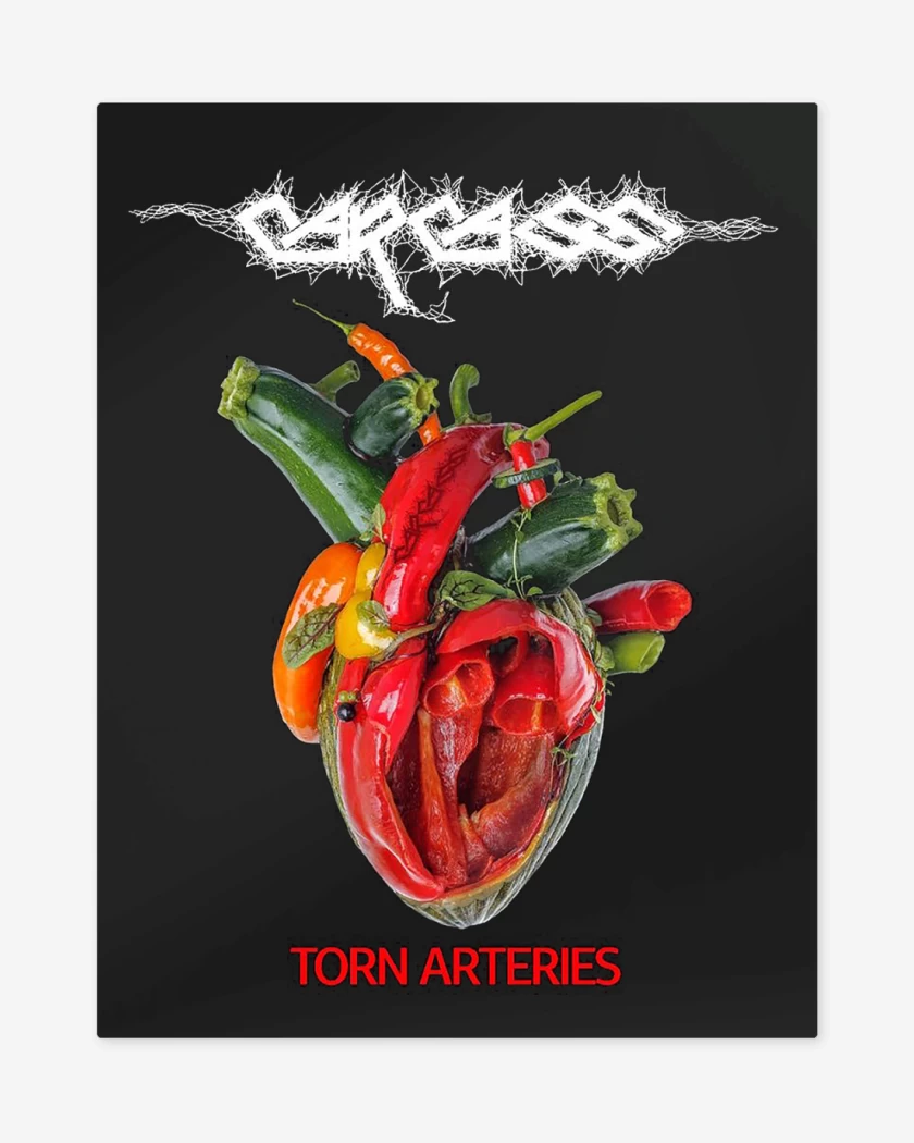 Print metalico Negro de Carcass Torn Arteries