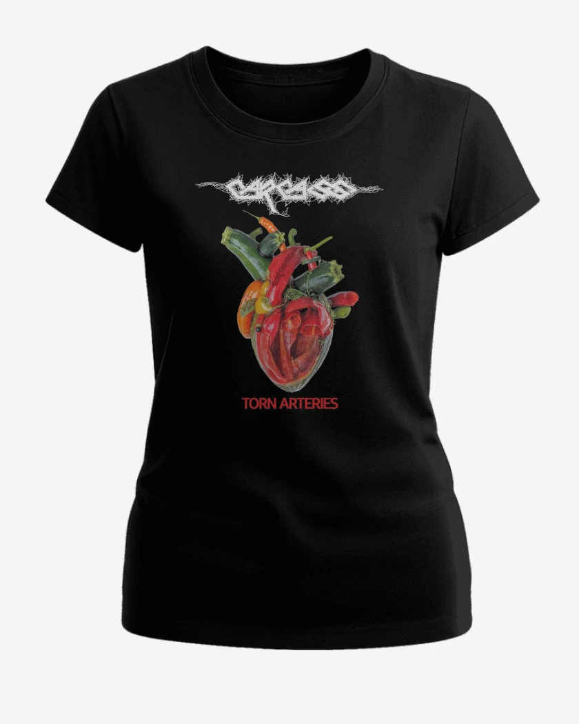Polera de Mujer Negro de Carcass Torn Arteries