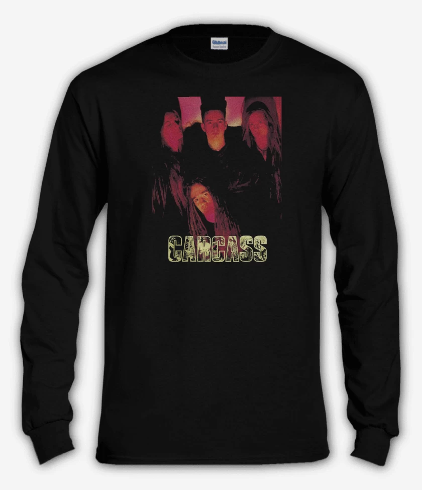 Polera manga larga Negro de Carcass Band
