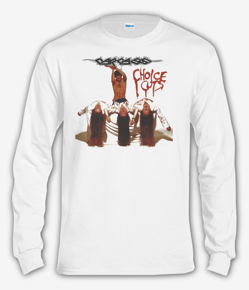 Polera manga larga Blanco de Carcass Choice Cuts