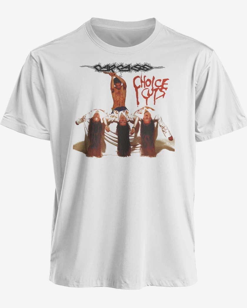 Polera premium Blanco de Carcass Choice Cuts