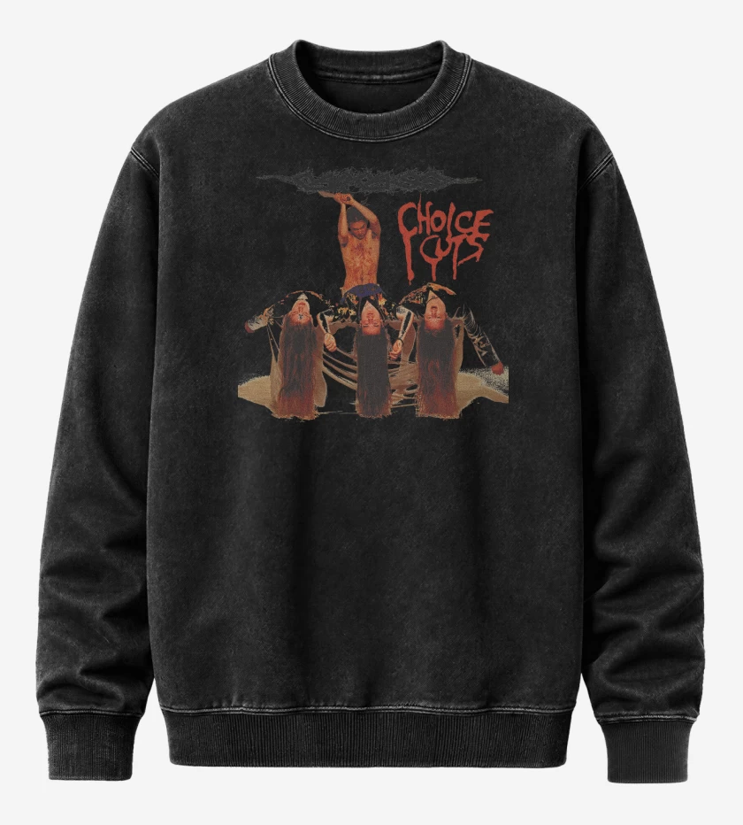 Poleron Polo Acid Wash Negro de Carcass Choice Cuts