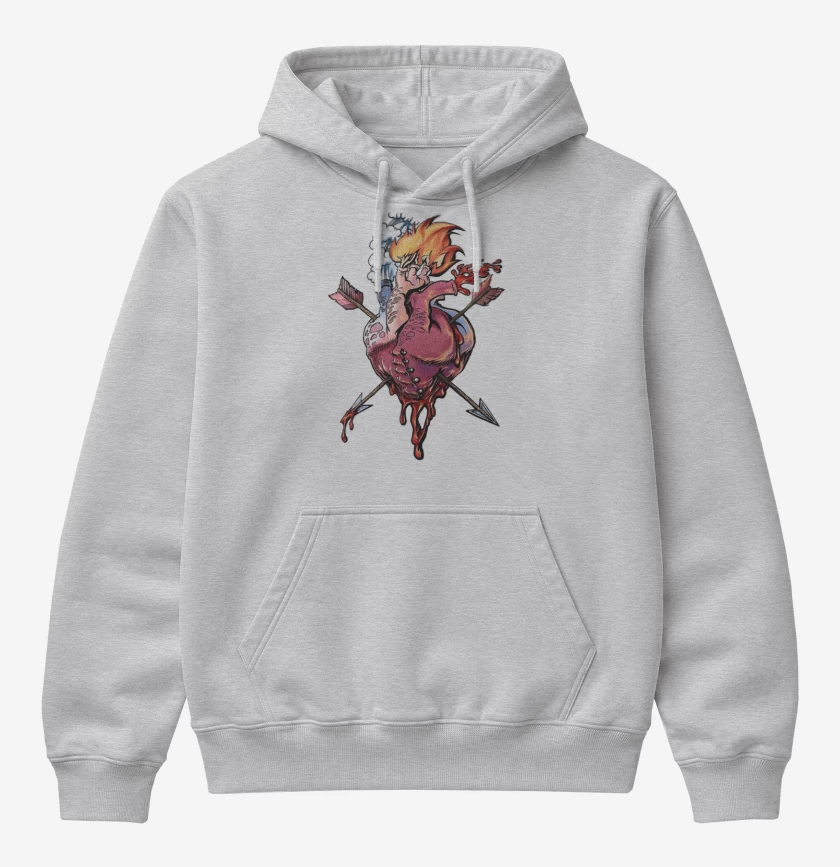Poleron Canguro básico Gris Melange de In love