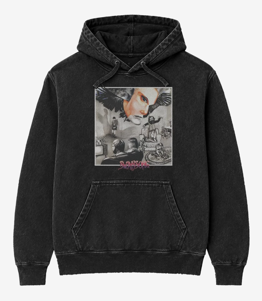 Poleron Canguro Acid Wash Negro de Carcass Swansong