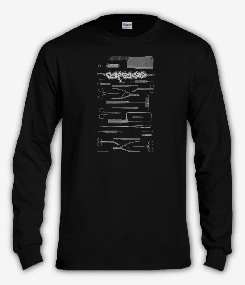Polera manga larga Negro de Carcass Surgical