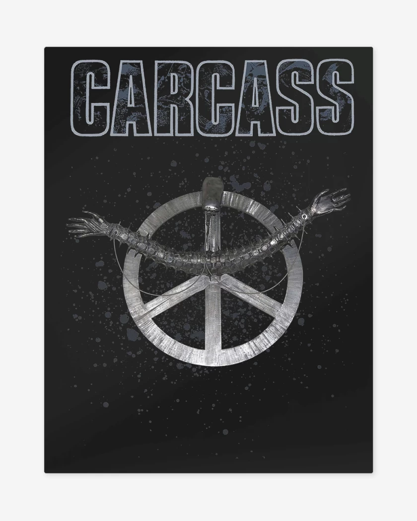 Print metalico Negro de Carcass Heartwork