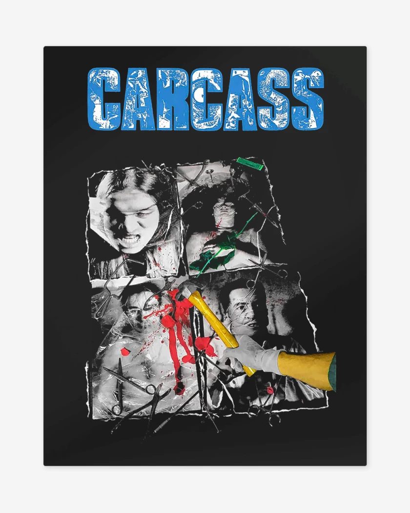 Print metalico Negro de Carcass Necroticism