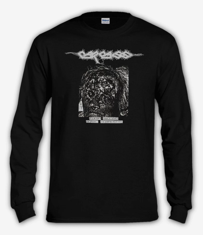 Polera manga larga Negro de Carcass Flesh Ripping 