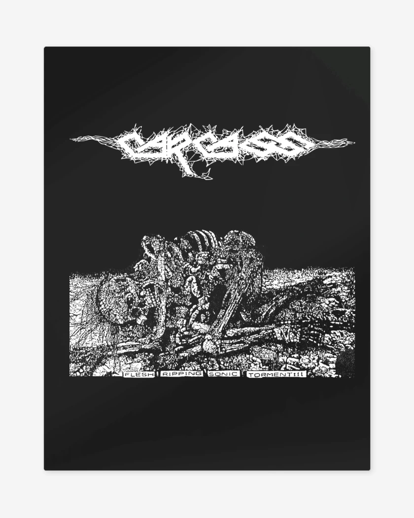 Print metalico Negro de Carcass Sonic Torment
