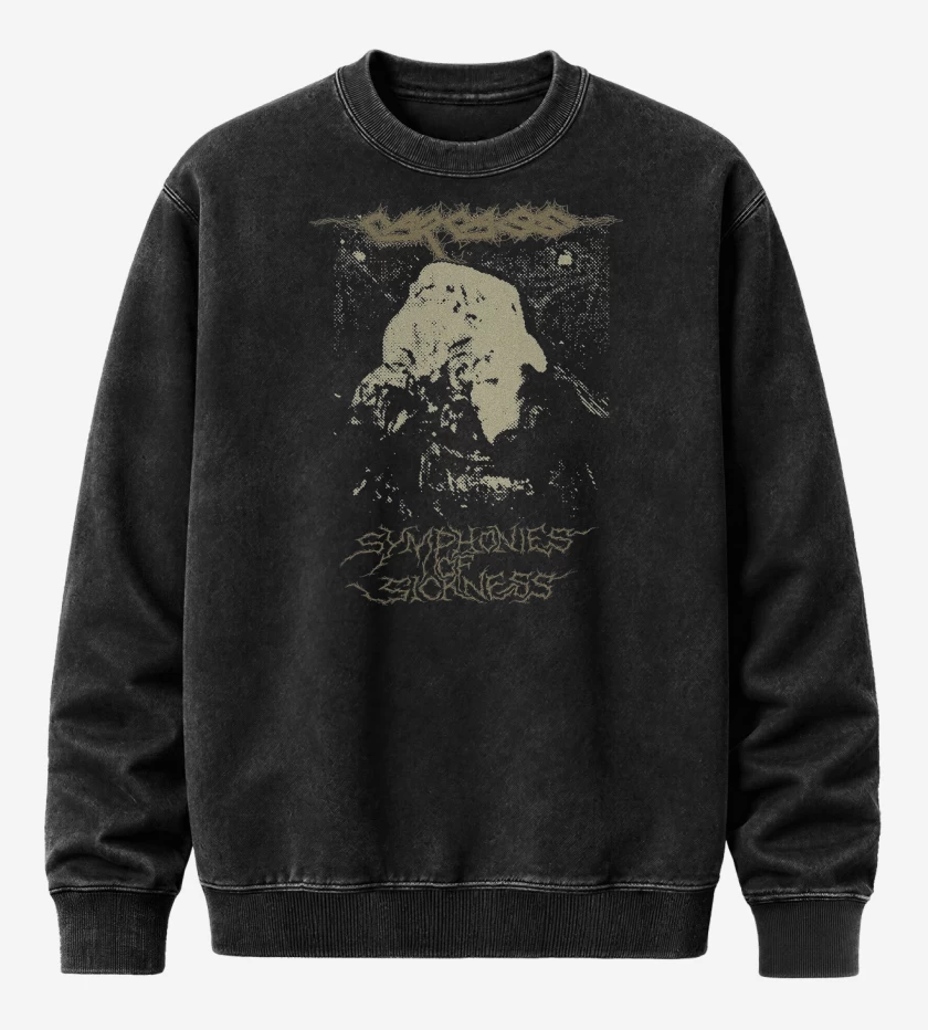 Poleron Polo Acid Wash Negro de Symphonies of Sickness Carcass