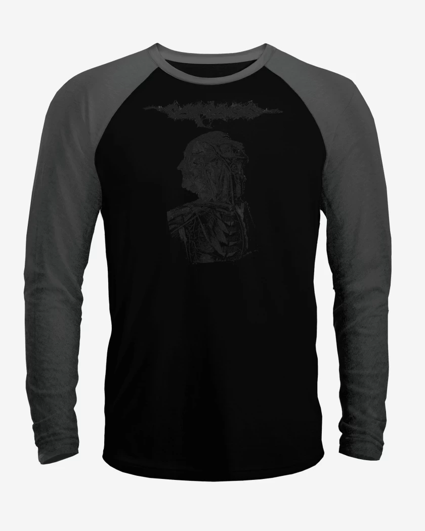 Polera Raglan Negro / Negro Heather de Carcass