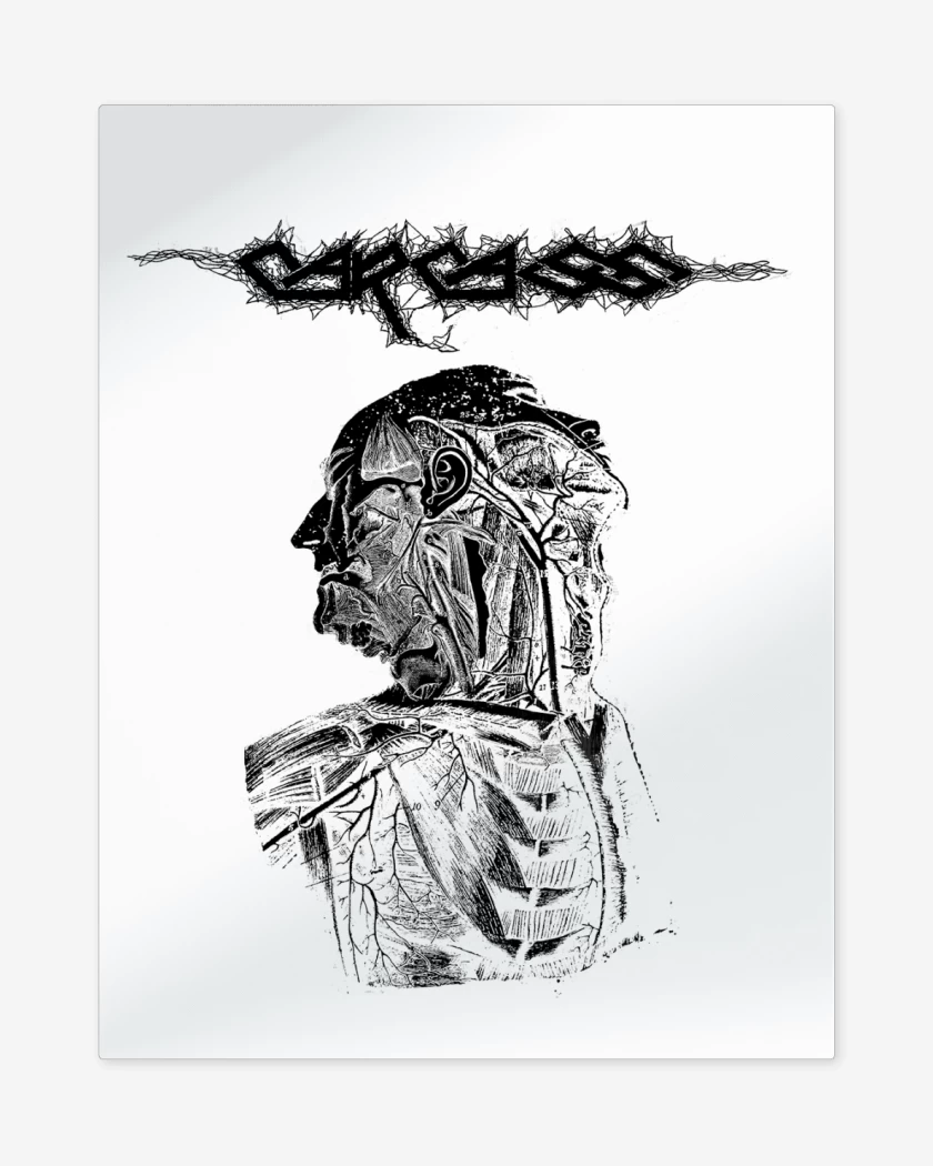 Print metalico Blanco de Carcass