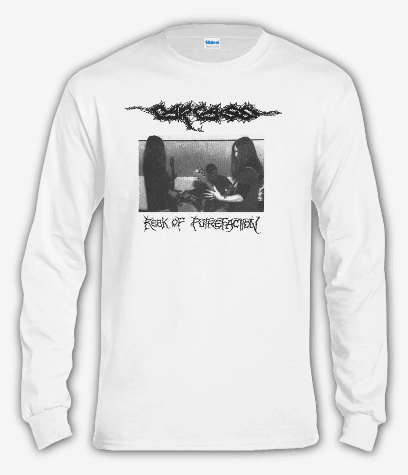Polera manga larga Blanco de Carcass Reek 
