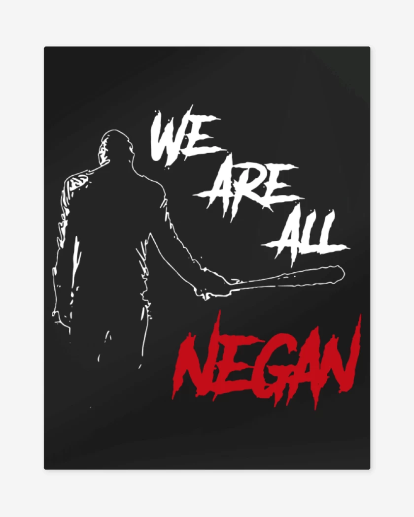 Print metalico Negro de We are all Negan