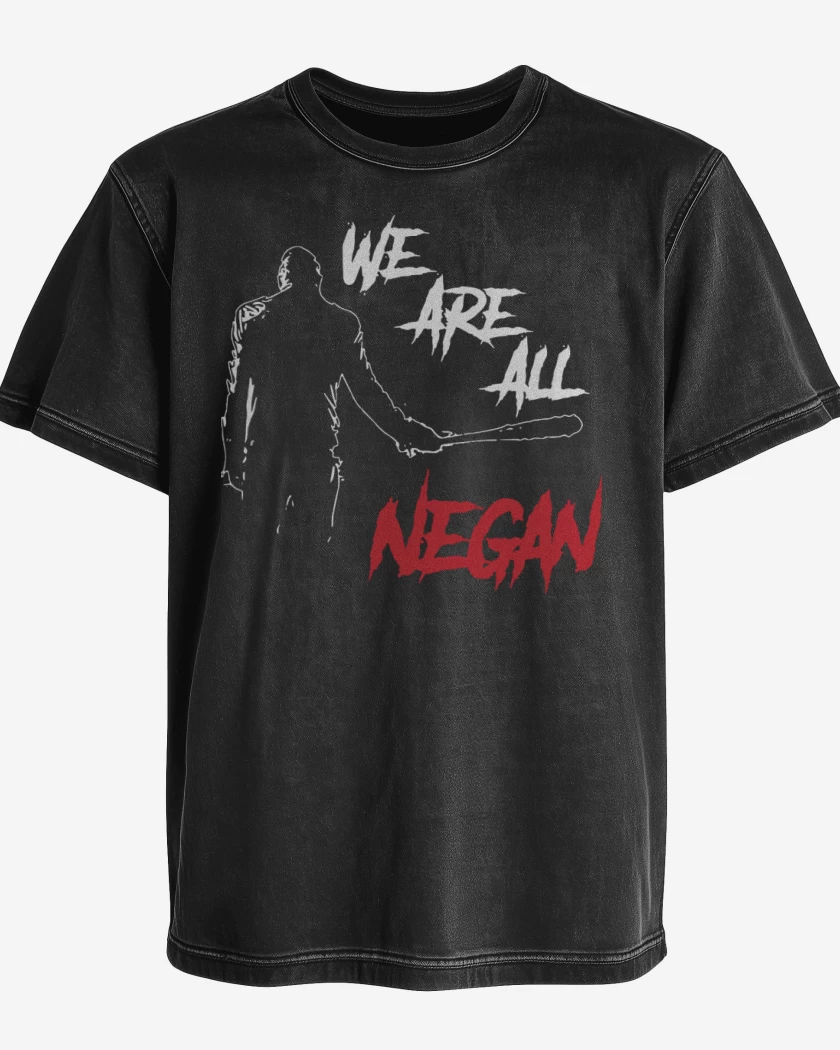 Polera desgastada We are all Negan