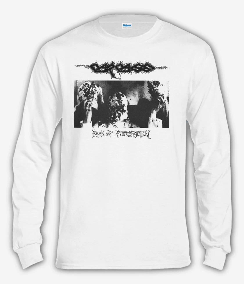 Polera manga larga Blanco de Carcass Putrification