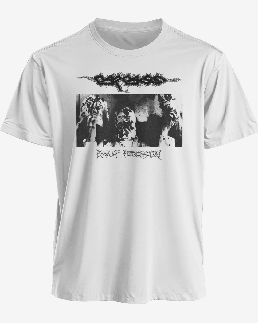 Polera premium Blanco de Carcass Putrification