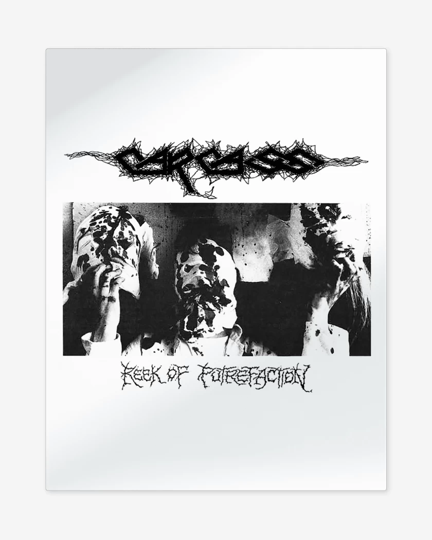 Print metalico Blanco de Carcass Putrification