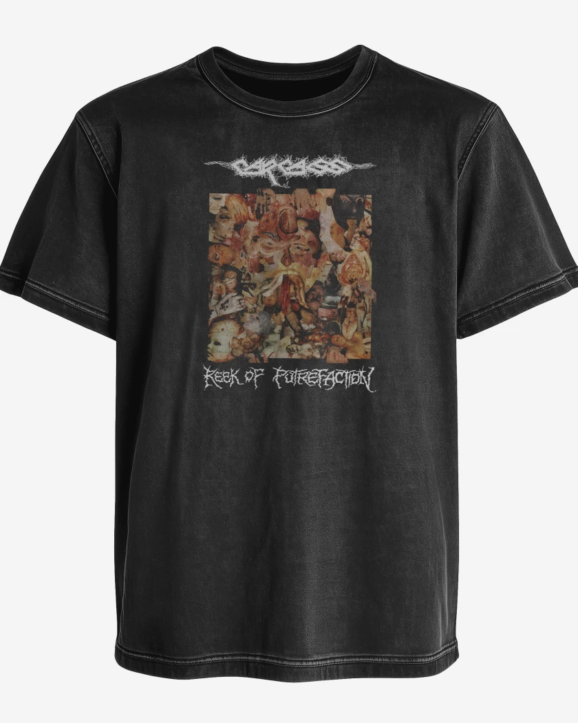 Polera desgastada Carcass Reek of Putrification 