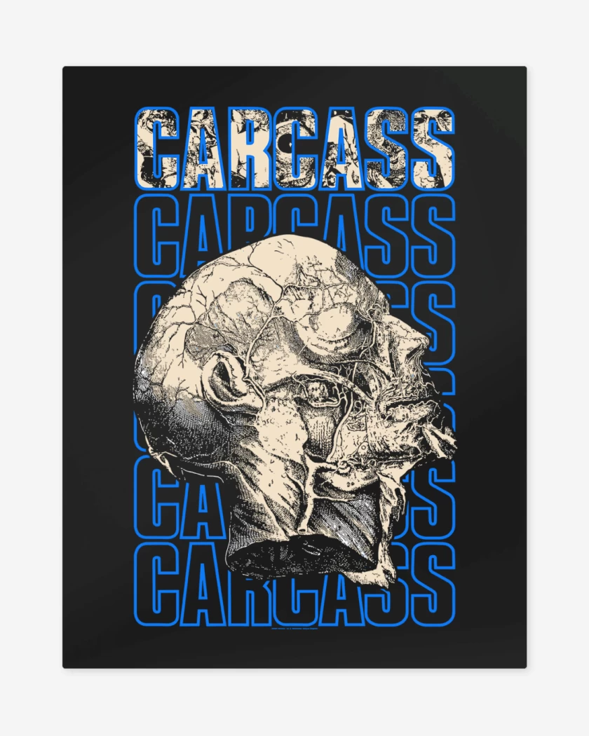 Print metalico Negro de Carcass Logo