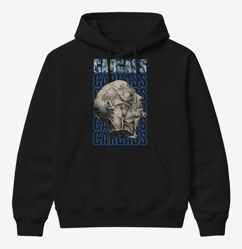 Poleron Canguro básico Negro de Carcass Logo