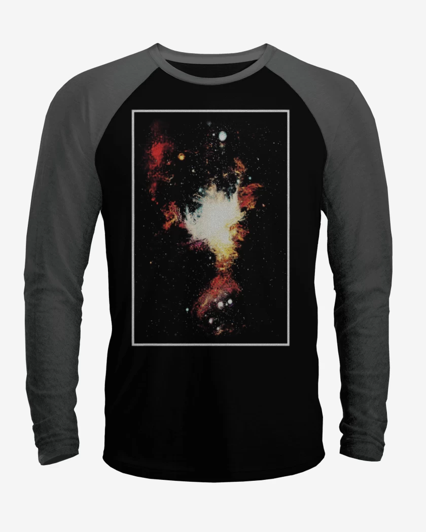 Polera Raglan Negro / Negro Heather de Super nova