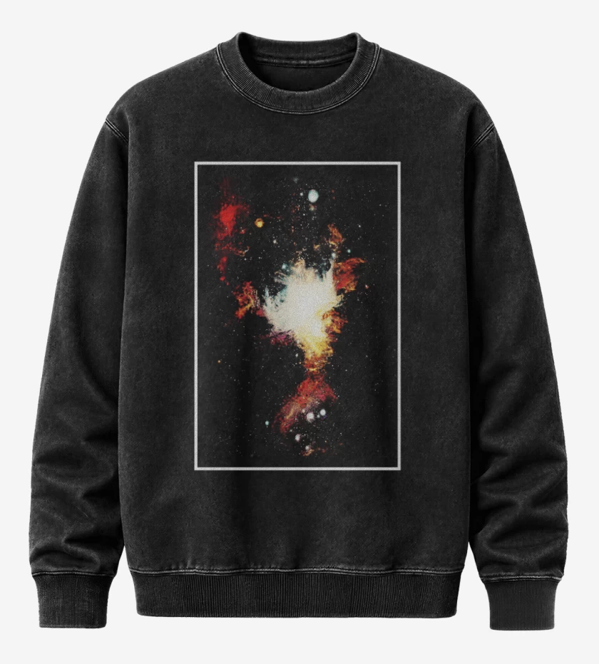 Poleron Polo Acid Wash Negro de Super nova