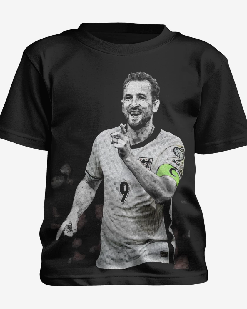 Polera de niño Negro de Harry Kane Inglaterra