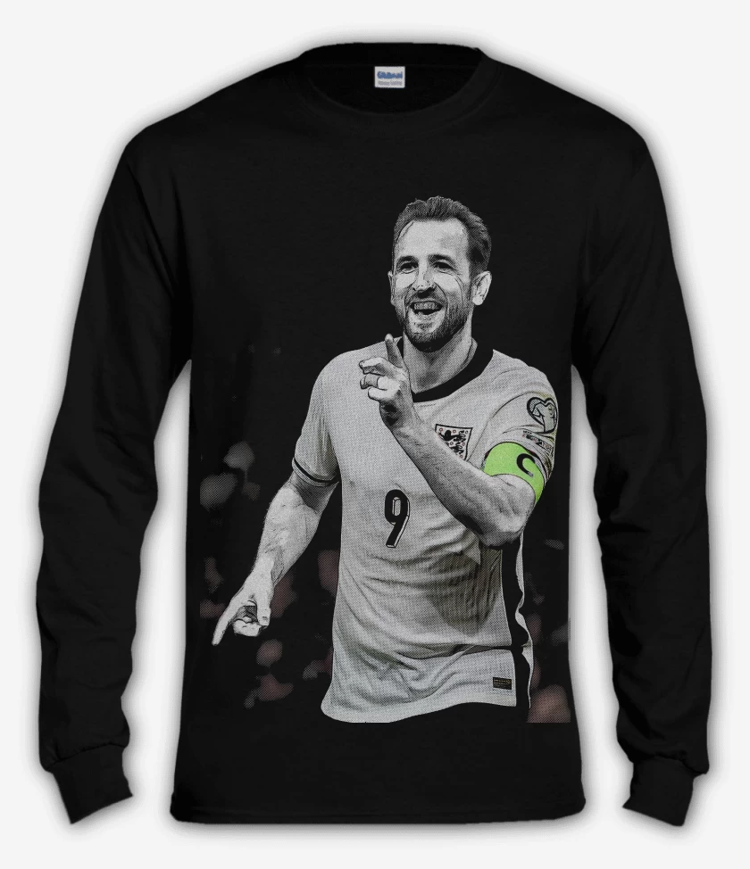 Polera manga larga Negro de Harry Kane Inglaterra