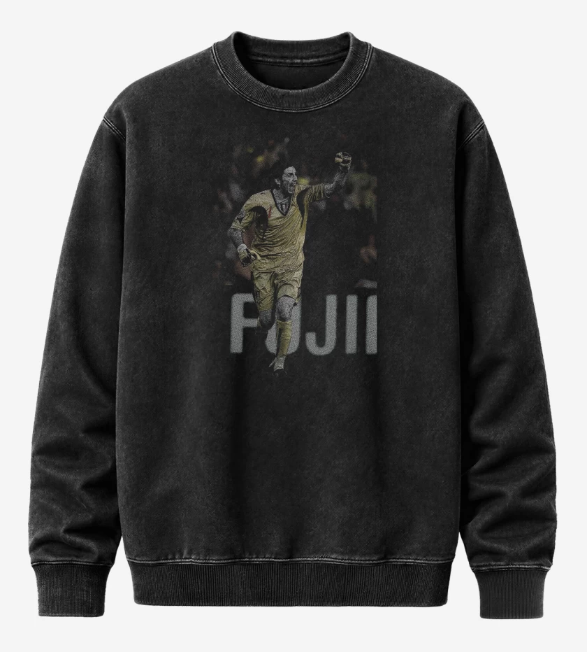 Poleron Polo Acid Wash Negro de Gianluigi Buffon Italia