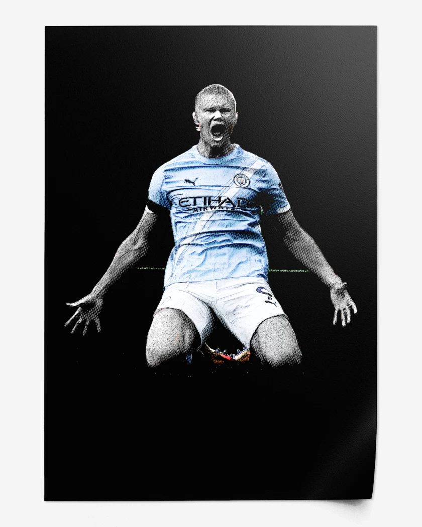 Print Erling Haaland Man City