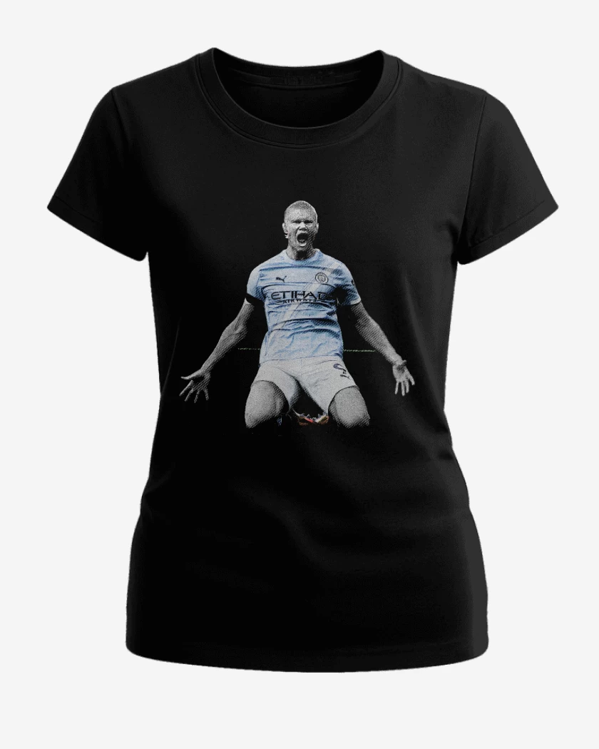 Polera de Mujer Negro de Erling Haaland Man City