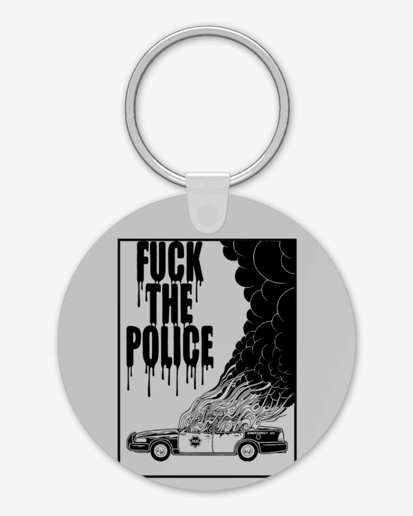Llavero Gris Melange de Fuck the police