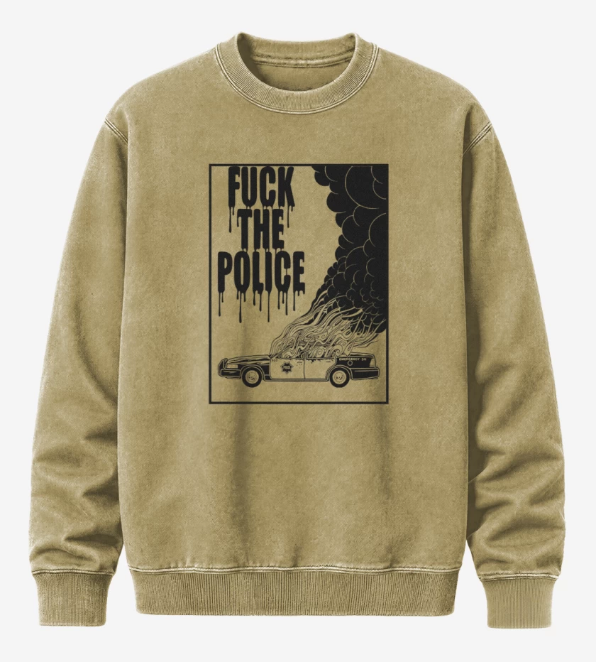 Poleron Polo Acid Wash Beige de Fuck the police