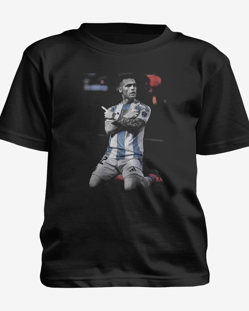 Polera de niño Negro de Lautaro Martinez Argentina