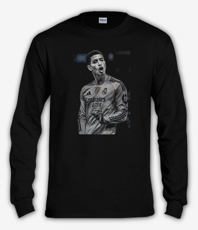 Polera manga larga Negro de Jude Bellingham Real Madrid
